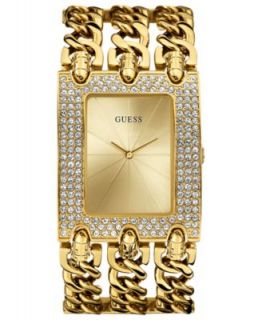 GUESS Watch, Womens Gold Tone Stainless Steel Bangle Bracelet 24x21mm
