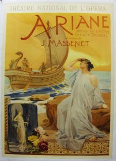 Maignan Original Vintage Poster Ariane Massenet Opera