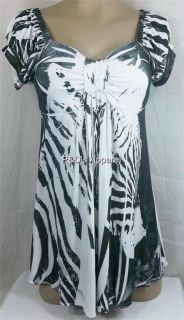 Womens Maternity Clothing White Gray Zebra Shirt Top Blouse s M L XL