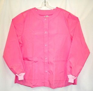 Pink Sassy Maternity Scrub Jacket Size Medium w Snaps