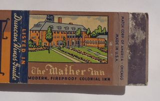 1930s? Matchbook The Mather Inn Tap Room in Connection Ishpeming MI
