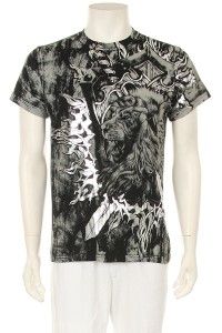 Mens Best Selling Lion Sword Design Hot Red New T Shirt