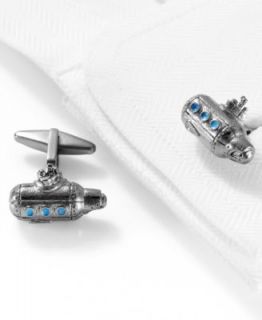 Stainless Steel and 14k Gold Cuff Links, Screw Accent Cuff Links