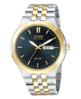 Citizen Watch, Mens Eco Drive Two Tone Stainless Steel Bracelet 41mm