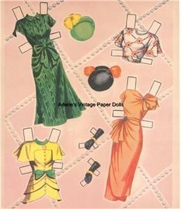 Vintage 1950 Mary Jo Paper Dolls Lazer RPRO ORG Sz