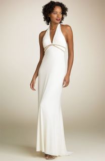 Mary L Couture Halter Jersey Gown
