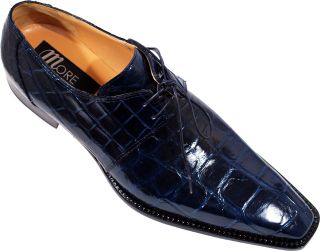 Mauri 53125 Navy Genuine All Over Alligator Belly Skin Shoes Sz 12