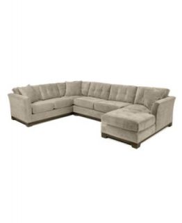 Fabric Microfiber Sectional Sofa, 3 Piece Chaise 138W x 95D x 28H