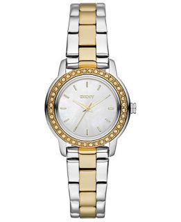 DKNY Watch, Womens Two Tone Stainless Steel Bracelet 28mm NY8599