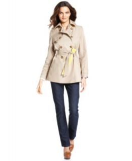 Tommy Hilfiger Trench Coat, Cable Knit Turtleneck & Straight Leg Pants