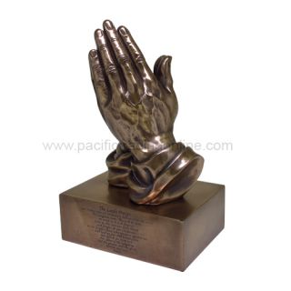 The Lords Prayer Statue Praying Hands Figurine Desktop Paperweight