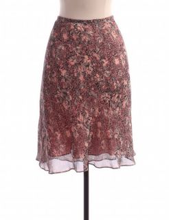 Max Studio Pink Print Skirt Sz M Knee Length