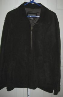 Banana Republic Brown Leather Jacket Coat L Mens Large Suede