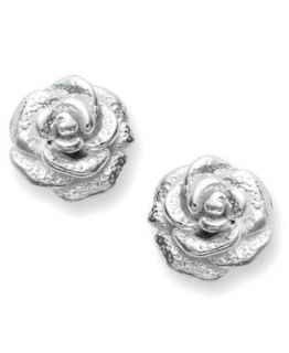 Sterling Silver Earrings, Cultured Tahitian Mother of Pearl Flower
