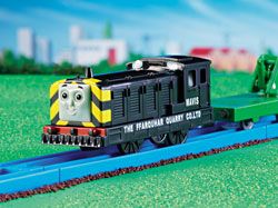 new in box. It comes with Mavis with flatbed and breakdown train