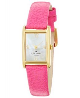 kate spade new york Watch, Womens Cooper Pink Leather Strap 32x21mm