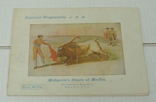 the bullfights held at mcgarvie s streets of mexico at the pan am