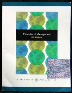 US Seller Principles of Management Hill McShane Pbk 0073530123