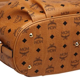 MCM Vintage Visetos Hobo Bag Cognac Women Handbag Authentic New NWT
