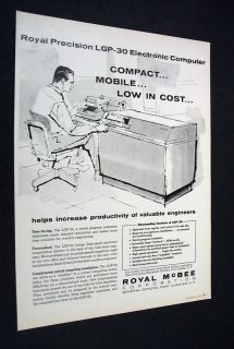 Royal McBee LGP 30 Electronic Computer 1957 Print Ad