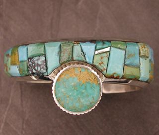 Native American James McCabe Silver Turquoise Bracelet