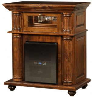 Amish Wood Plasma TV Stand Media Electric Fireplaces
