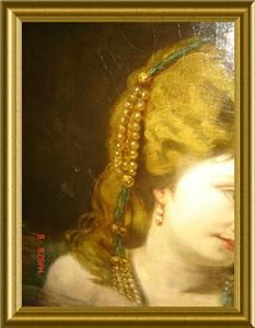 Antique Austria Signed Maximilian Kurzweil Aristocrat Lady Portrait
