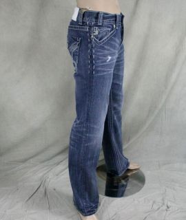 MEK Denim Jeans Mens Chesterfield Medium Blue Bootcut