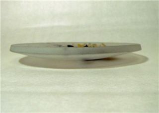 Vintage Art Glass Plate Signed Meehan Mid Century Modern Splatter