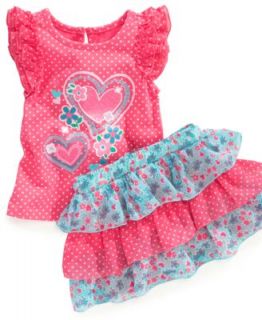 Osh Kosh Kids Skirt, Little Girls Toddler Ruffle Denim Overalls   Kids