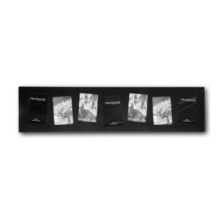 Melannco 7 Opening Cockeyed Panel Picture Frame Black