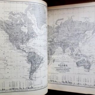 1867 Mitchells Physical Geography Geographies Maps Atlas USA