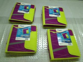 Lot of 4 Mead Zipper Binder with Handle 2 inch Pink 72761