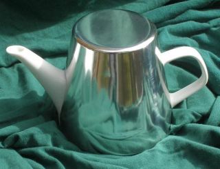 Vintage Melitta Porcelain Coffee Tea Pot with Silver Lined Cover Cozy