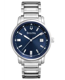 Bulova Watch, Mens Stainless Steel Bracelet 40mm 96B181   All Watches