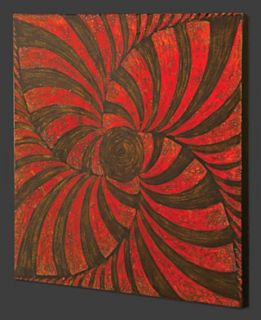 Howard Elliott Textured Red & Black Wall Panel