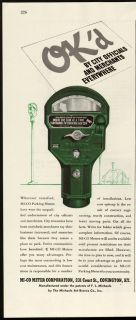 1944 Print Ad MI Co Meter Corporation Parking Meter