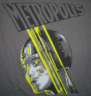 Metropolis Silent Movie Maria Face Logo T Shirt Large