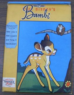 Bambi Disney Plaks 1942 Vintage Walt Nice Colored