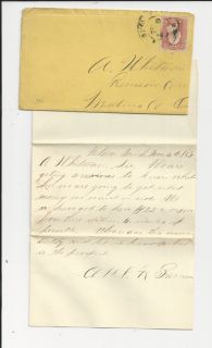 Oldhal Nelson MI Letter 1868 to Medina County Oh