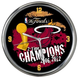 Miami Heat 2012 NBA Finals Champions Chrome Clock