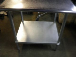 3ft Long 2ft Wide Square Stainless Steel Table w Bottom Shelf