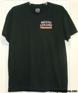Michael Collins Irish Whiskey Mens Black Cotton Short Sleeve T Shirt