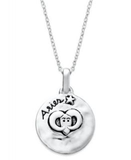 Unwritten Sterling Silver Necklace, Scorpio Zodiac Circle Pendant
