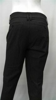 Michael Michael Kors Misses 8 Pinstriped Dress Pants Black Solid