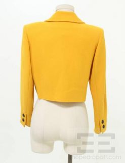 Valentino Vintage Merigold Yellow Cropped Jacket Size 4