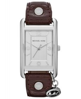 Michael Kors Watch, Womens Taylor Chocolate Patent Leather Strap