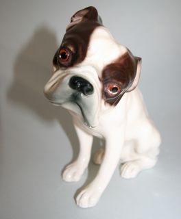 OUTSTANDING HUGE VIENNESE ART CERAMIC FRENCH BULLY FIGURE c. 1910