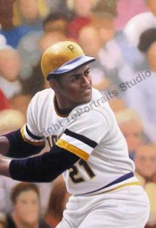 Roberto Clemente Pittsburgh Pirates Canvas Oil Painting