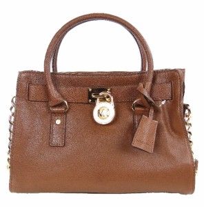 Michael Michael Kors Hamilton Leather East West Satchel Handbag Purse